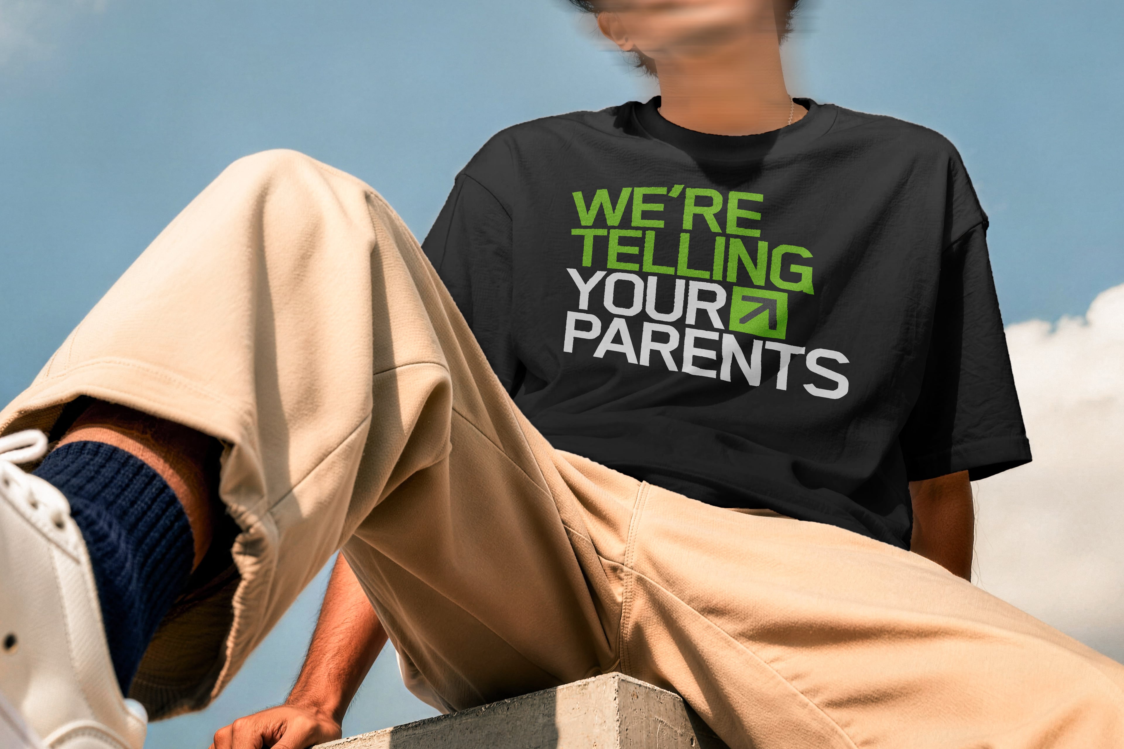 we're telling your parents tee