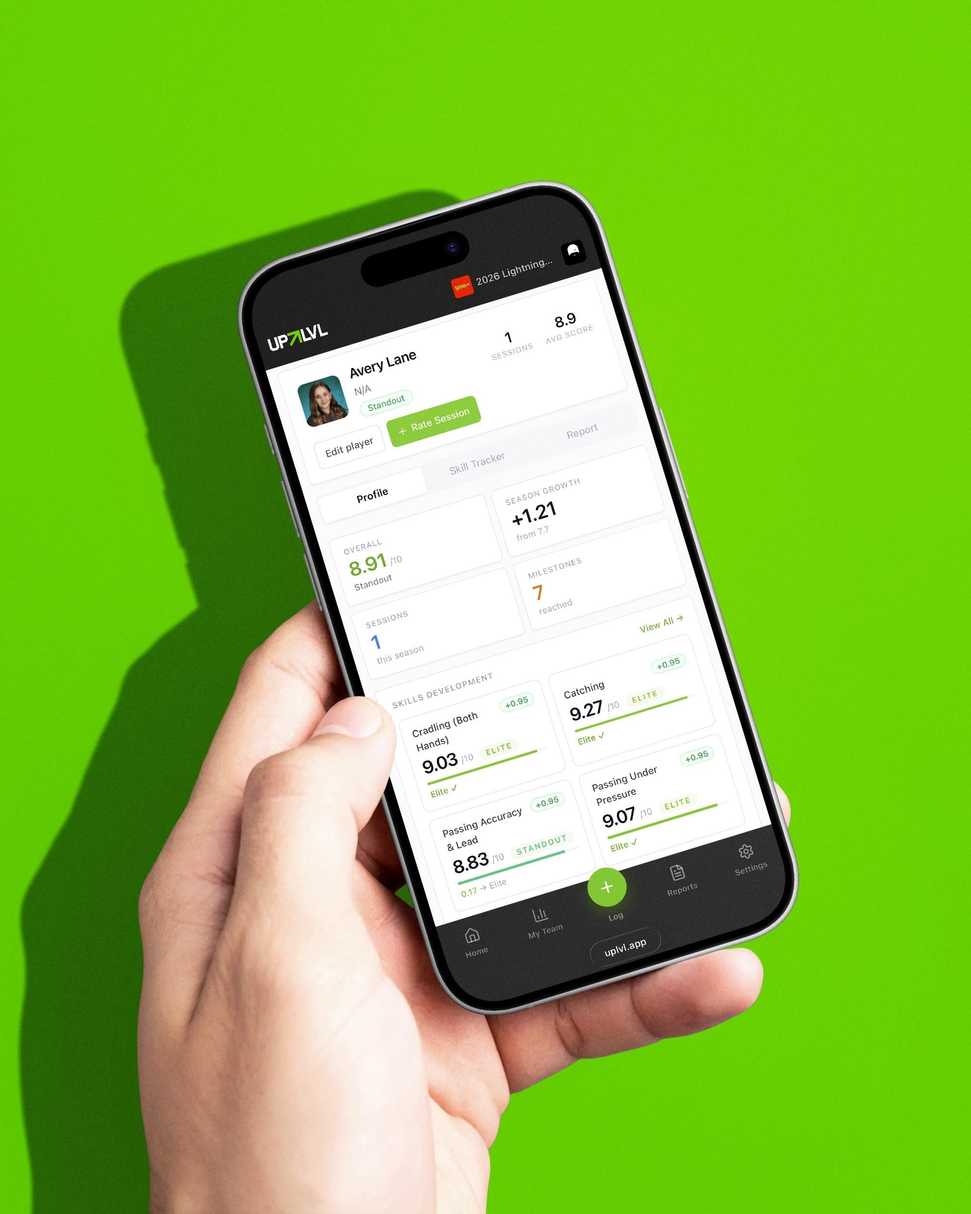 UPLVL app in hand